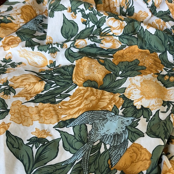 Abercrombie & Fitch Emerson Cotton Blend Yellow and Green Midi Sundress Size M - Picture 11 of 12